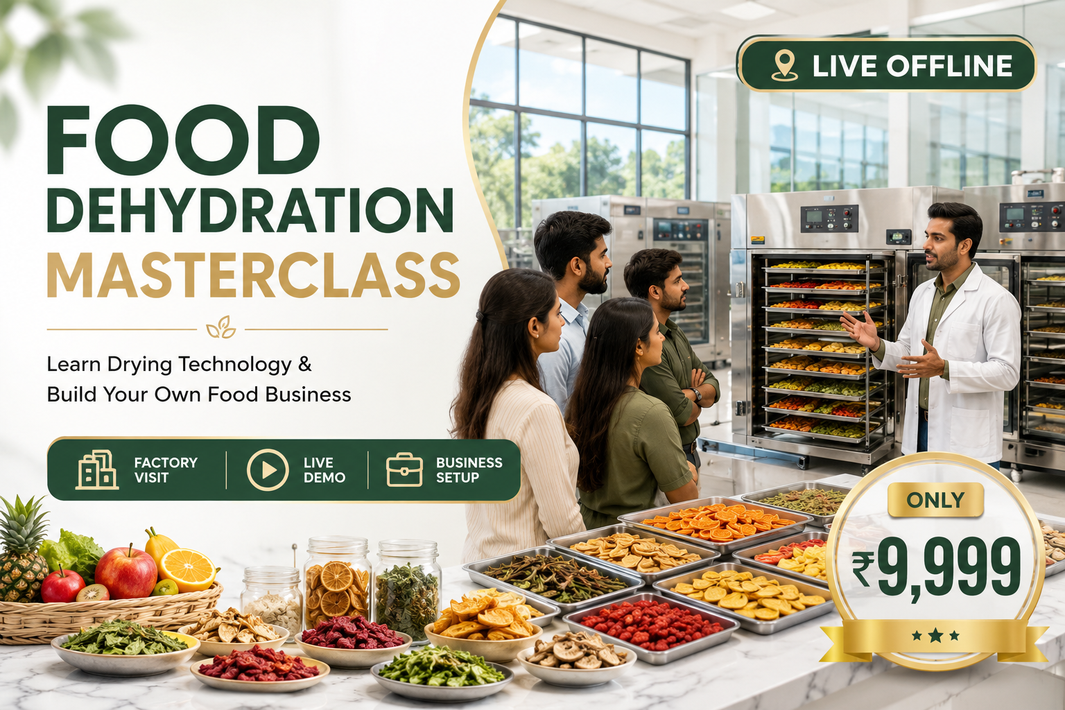 Masterclass on Food Dehydration & Drying Technology (2-Day Offline Program)