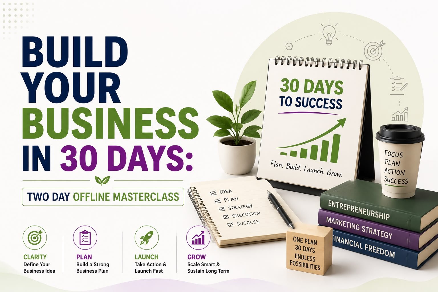 START YOUR BUSINESS IN 30 DAYS: Two day Offline Masterclass